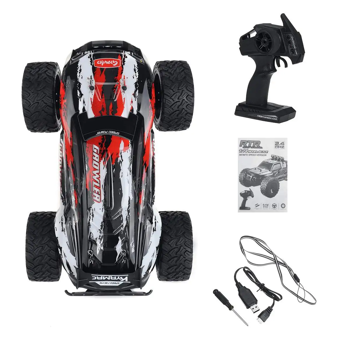 

1:14 new RC remote control car Professional big foot climbing off-road racing toy Extremely long battery life Car model rc truck
