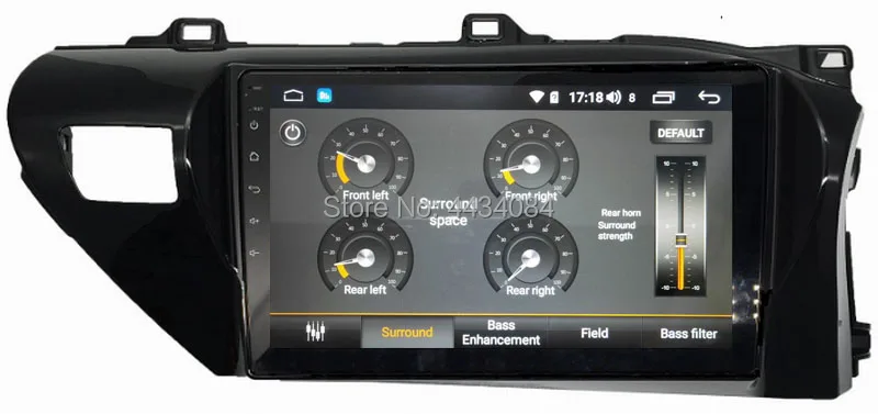 Ouchuangbo car radio gps stereo audio player for Toyota Hilux 2015-2018 RHD support 8 core carplay DSP 1080P 4+64 android 9.0 OS |