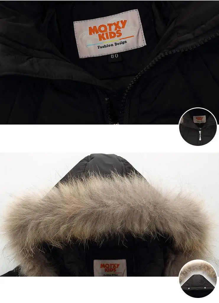 2021 г. Новая зимняя куртка для девочек зимнее пальто Зимний комбинезон маленьких