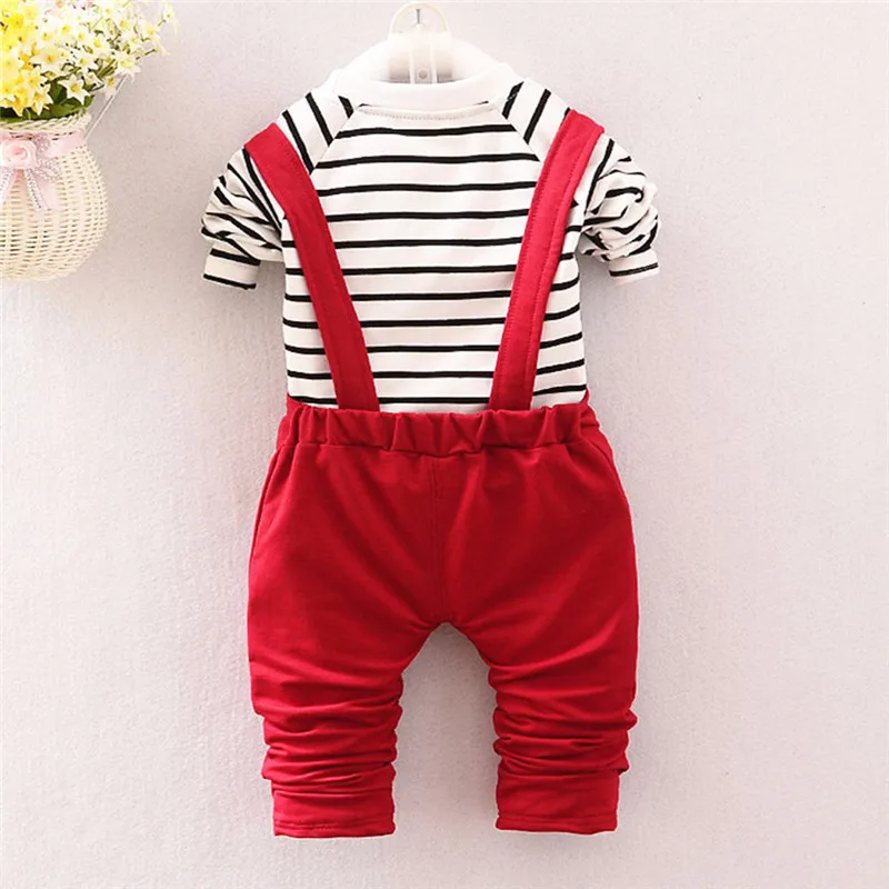 Autumn Winter Toddler Kids Baby Boys Girls Warm Clothing Sets Long Sleeve Panda Print Tops+Pants Overalls Boy Girl Suits Outfits | Детская