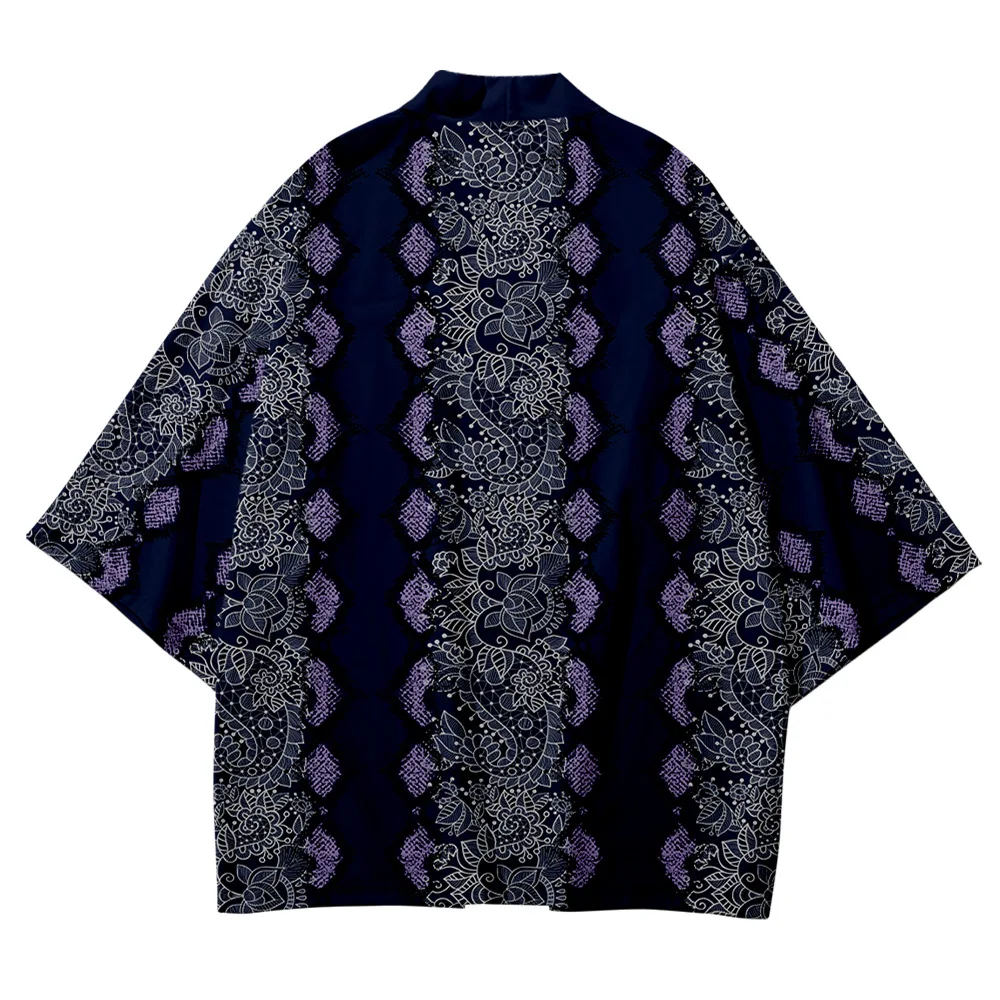 Man Japanese Kimono Cardigan And Pant Suit Yukata Jacket Women Harajuku Streetwear Samurai Clothes Haori Obi | Тематическая одежда