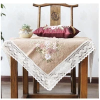 1 set of cross stitch kit printed stamped round tablecloth for 90x90cm