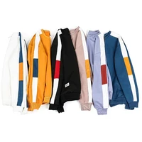 long sleeve harajuku sweatshirts men new fashion 6 color hoodie mens casual o neck patchwork sweatshirt for young men mww293
