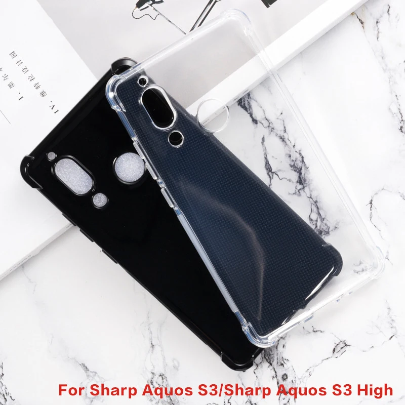 Глянцевый мягкий силиконовый чехол для Sharp Aquos S3 High защита смартфона бампер из ТПУ