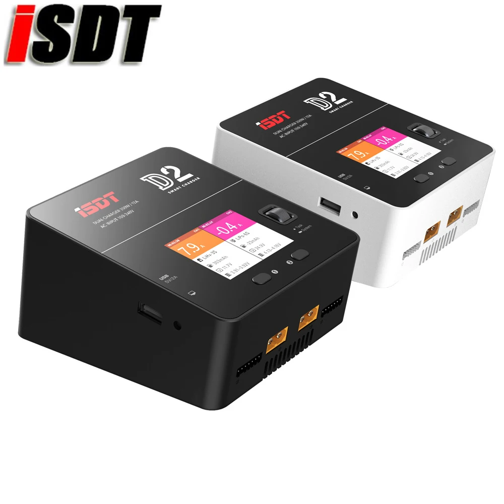ISDT D2 200 Вт 20A AC двухканальный выход умный аккумулятор баланс зарядное устройство