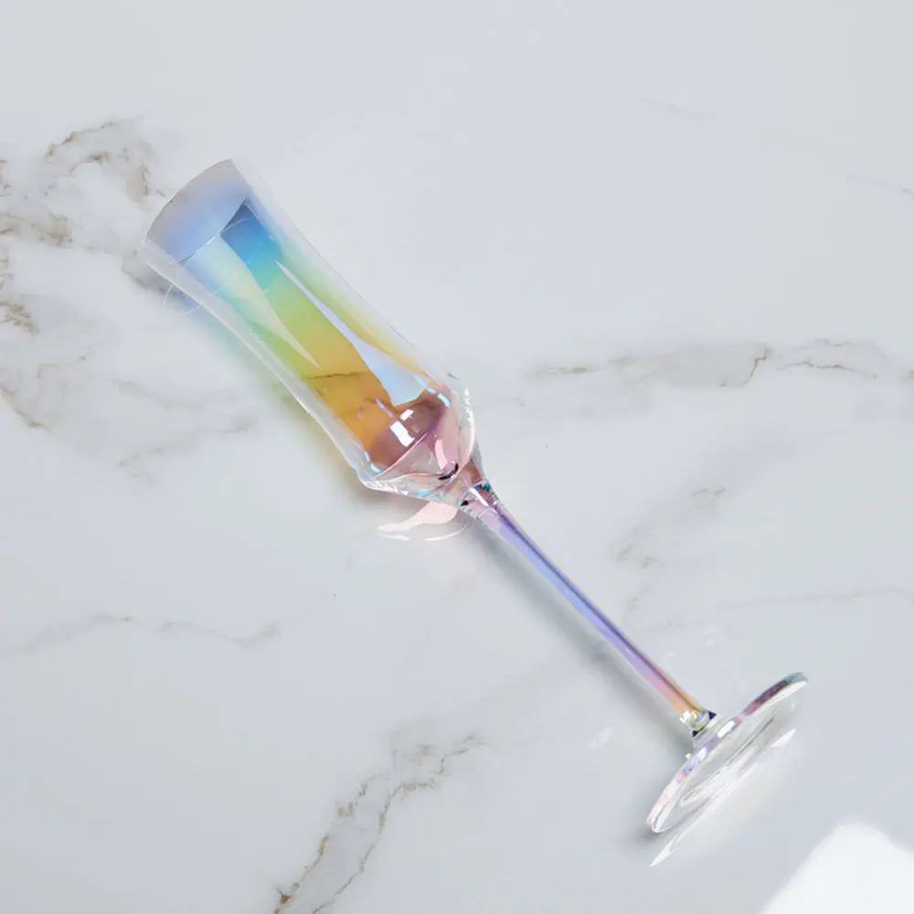 Бокал с радужным покрытием бокал для вина Хрустальный коктейлей шампанского