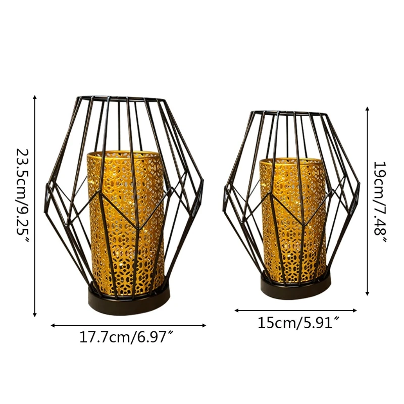 Wrought Iron Hollow Led Lamp Patterned Night Light Decorative Garden Projection Home Ornaments | Дом и сад