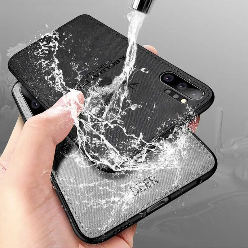 Мягкий ТПУ тканевый чехол с оленем для телефона Samsung Galaxy Note 10 Pro A70 A50 A30 A20 M30 M20 S10E S10