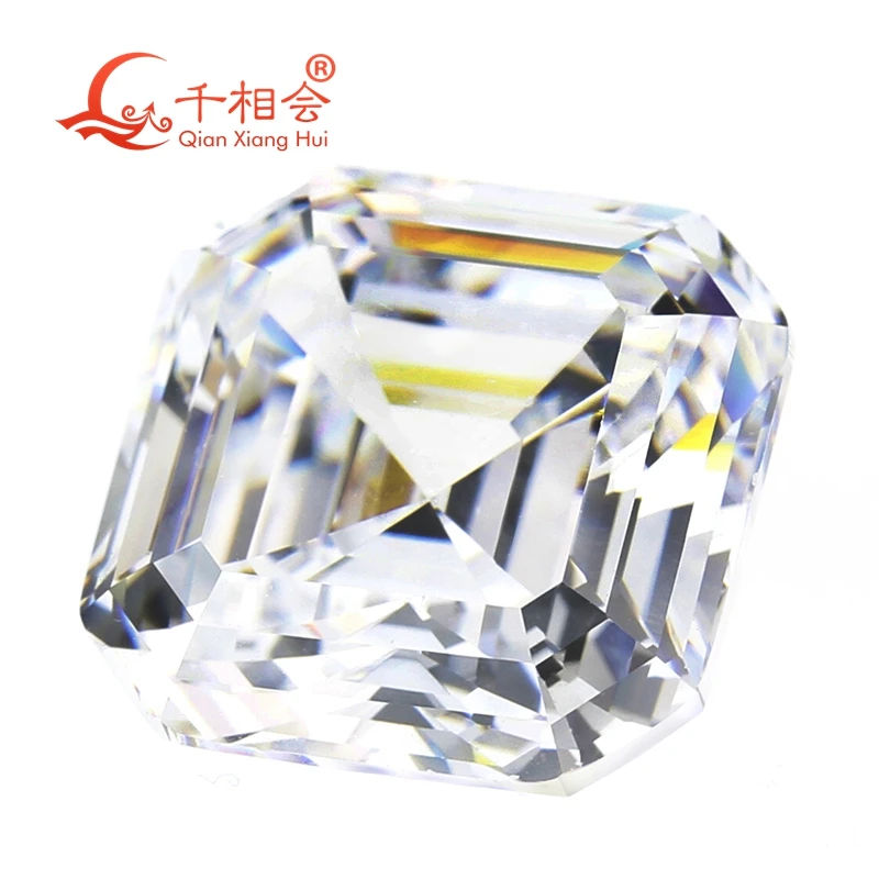 6А Качество Белый цвет asscher baota форма для кубического циркония свободные CZ камень сделано Цянь Сян Хуэй