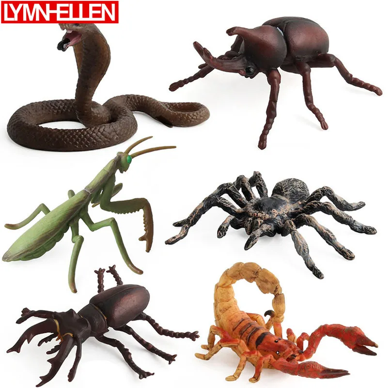 

Моделирование животных серия насекомых Viper Скорпион мантис паук модель фигурки для украшения дома фигурка образовательные детские игрушки