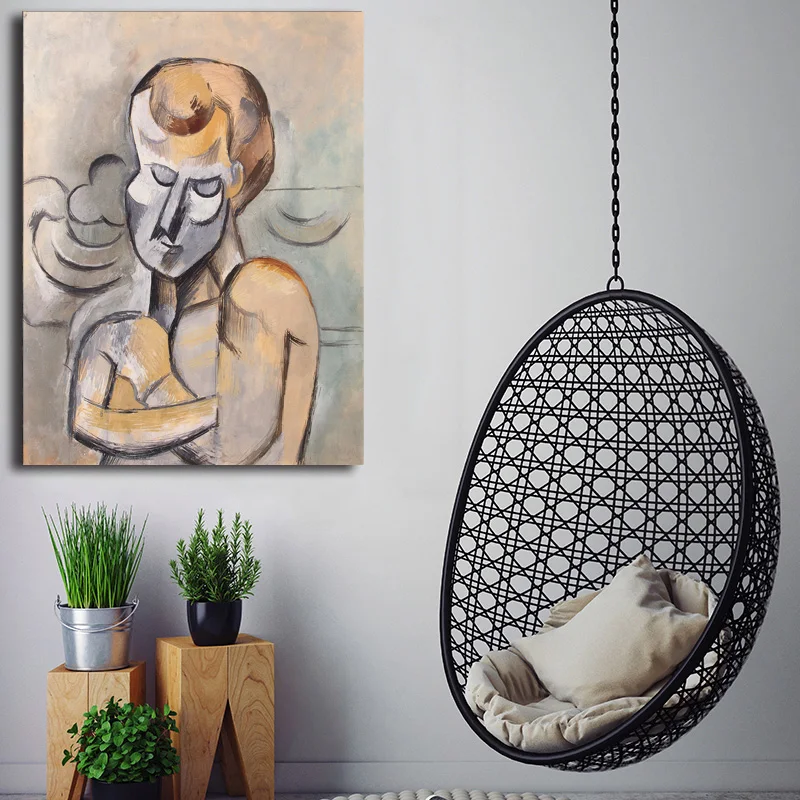 

Picasso Man With Arms Crossed Canvas Painting Print Living Room Home Decor Modern Wall Art Oil Painting Poster Pictures Artwork