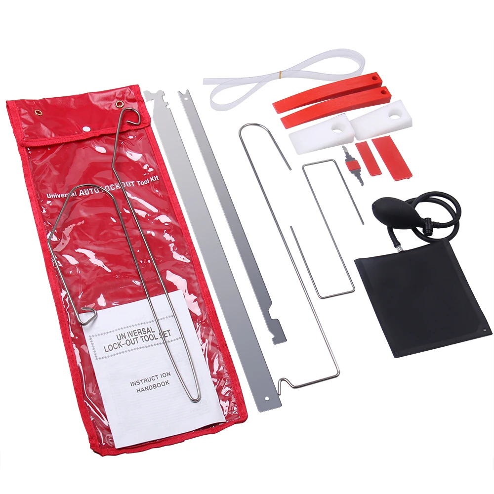 

12Pcs Universal Car Door Open Unlock Tool Kit Key Lost Lock Out Emergency Air Pump suit many European and Japanese cars