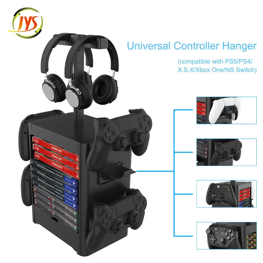 for PS5 PS4 Nintend Switch Console Accessories Case Storage Stand Nintendoswitch Game CD Disc Joycon Pro Controller Holder Tower |