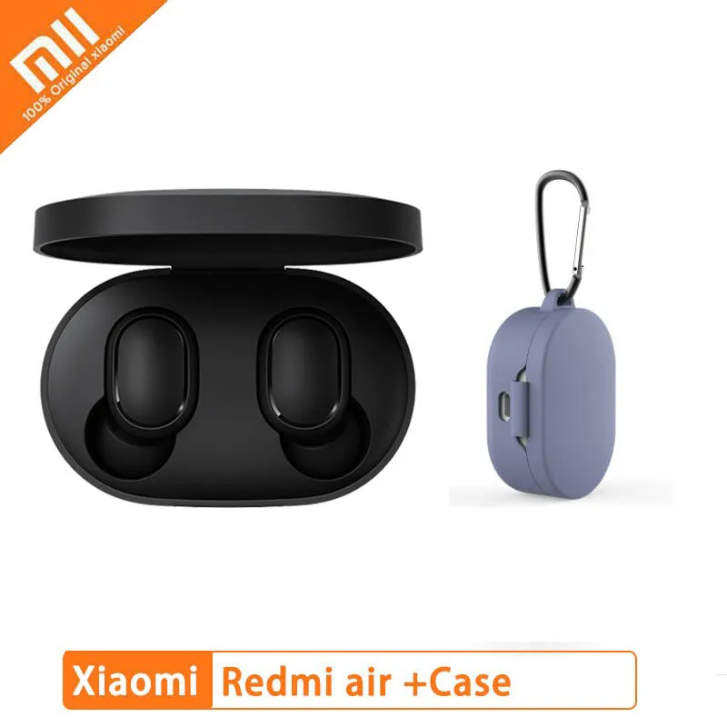 GB add purple case Горячая Xiaomi Redmi AirDots Беспроводной Bluethooth наушники Язык Управление ушной Автоматическое Сопряжение Мини Гарнитуры Смарт Управление - Цвет: GB add purple case
