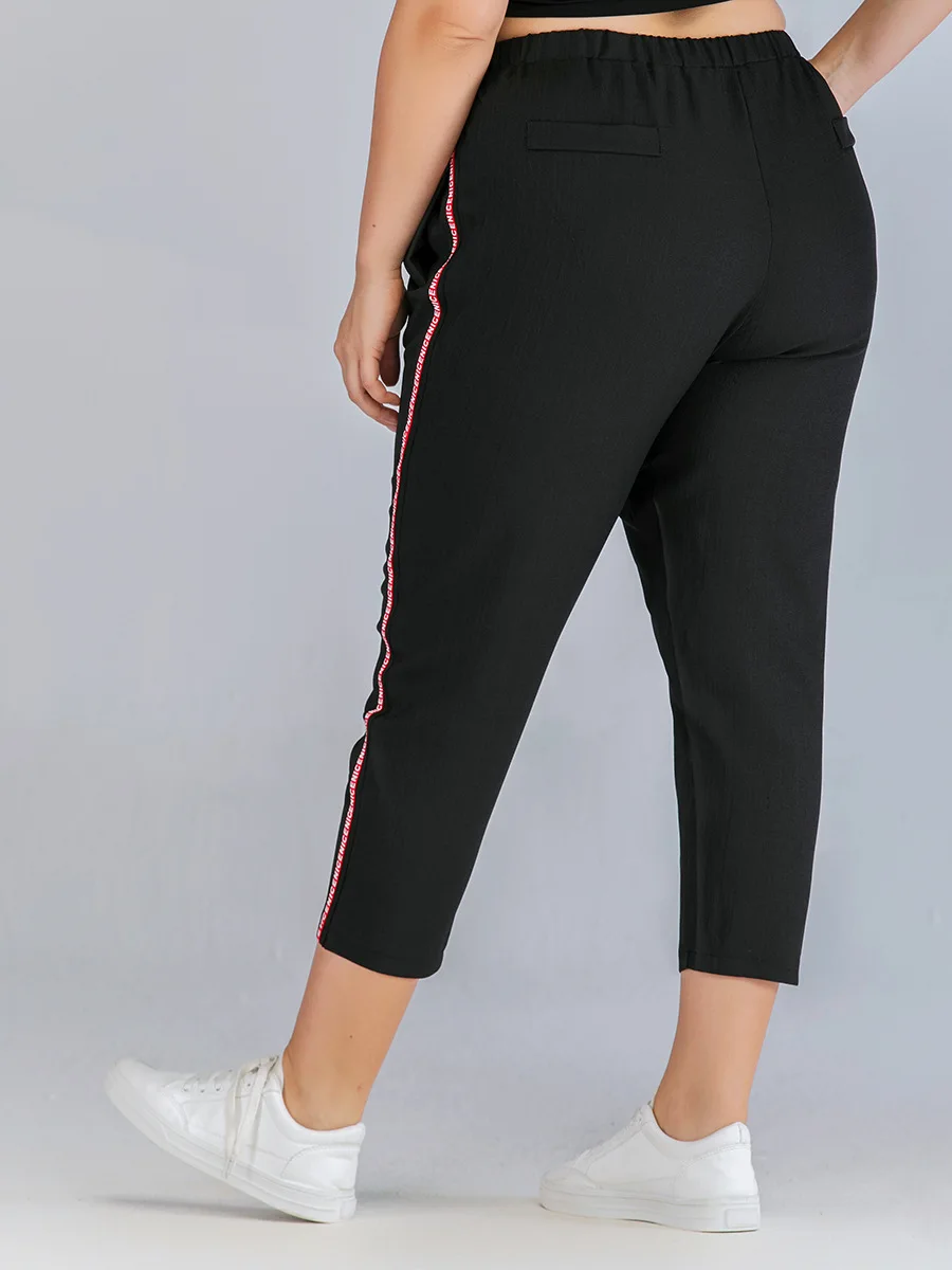 2021 летнее платье размера плюс узкие брюки для женщин Узкие повседневные штаны с