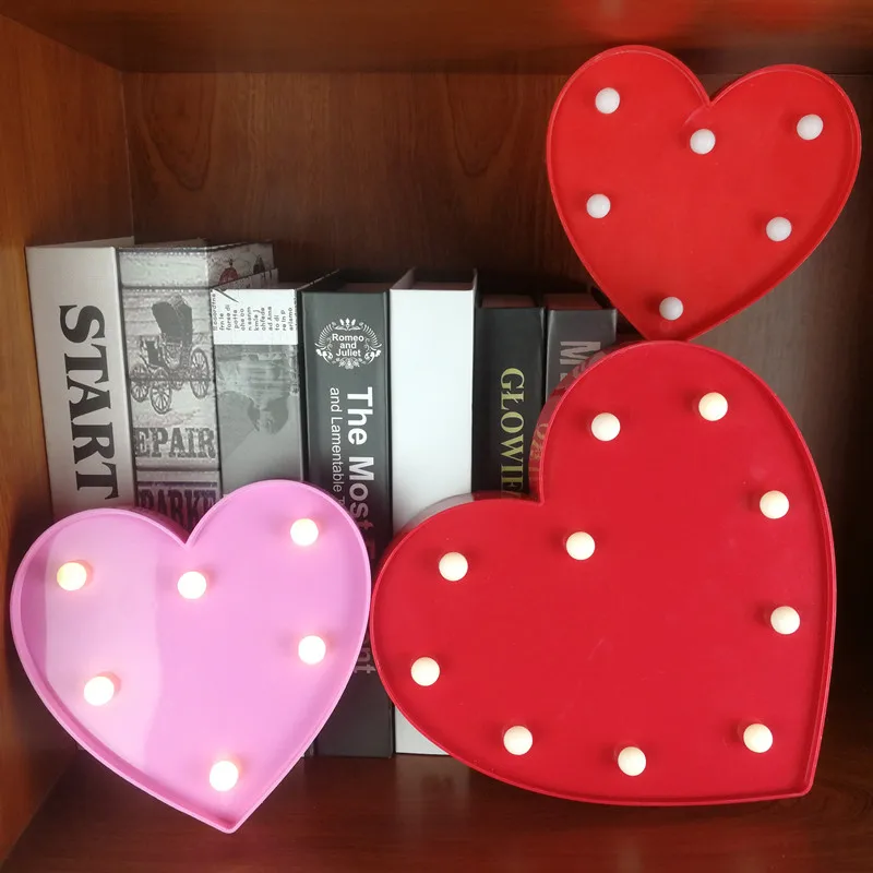 Светодиодный ночник с красным сердцем подарки на день рождения для подруг