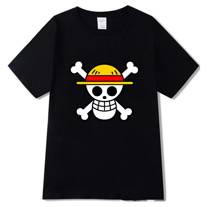 

One Piece Logo Terror Skull Women T-shirt Boys Clothes Anime