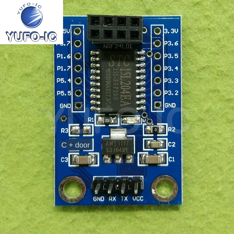 Бесплатная доставка 1 шт. Stc15l204 + NRF 24l01 интерфейс Беспроводная плата драйвера