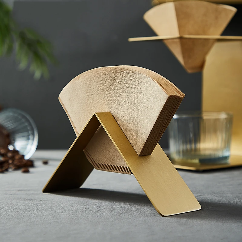 Держатель бумаги для пивоваренного фильтра кофе ручная капельная стойка Твердый