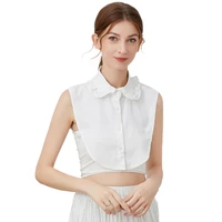 women retro agaric ruffled lapel false collar european style maid student white half shirt detachable blouse dickey 35ef