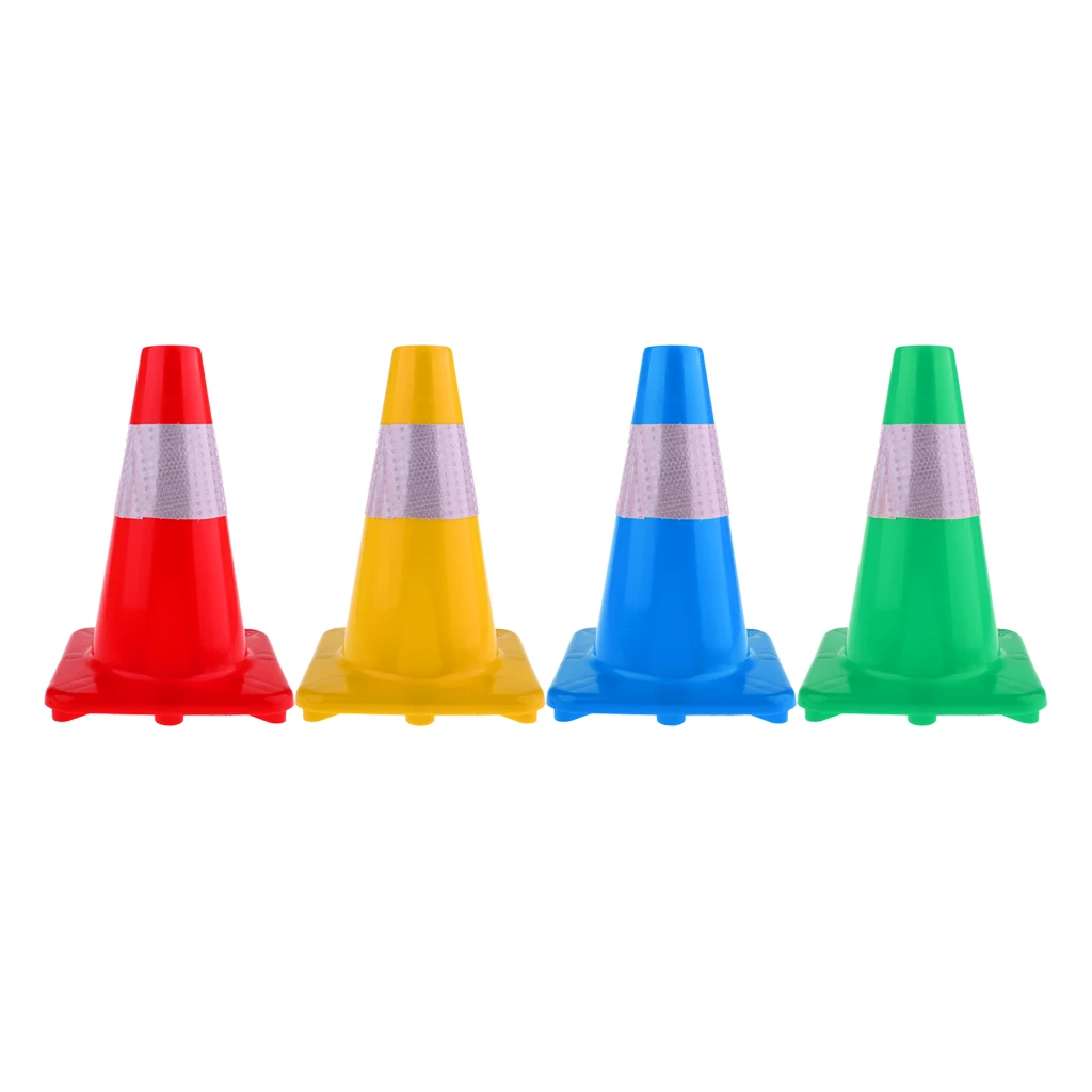 

Plastic Reflective Safety Cone Multiuse Road Marker Traffic Cone for Roller Inline Skating Slalom Soccer Training Aid