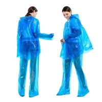 blue protective workwear raincoat rain pants suit outdoor reusable raincoat dust proof water proof and dirt proof split raincoat