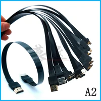 0 2m fpv hdmi compatible male 90 degree up angled to hdmi male hdtv fpc flat cable for multicopter aerial photography