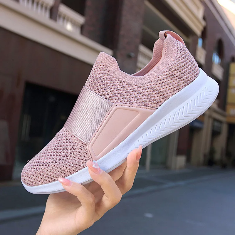 Woman Sneakers Mesh Breathable Women Knitted Shoes Ladies Causal Flats Autumn Fashion Female Comfort Footwear Vulcanized Shoes