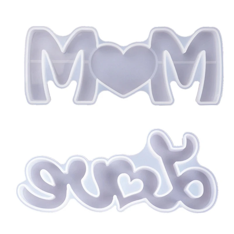 

L5YA Large Mom Love Letter Pendant Resin Mold Mother 's Day Love Sign Word Mold Silicone Mold Epoxy Resin Molds Craft Tool