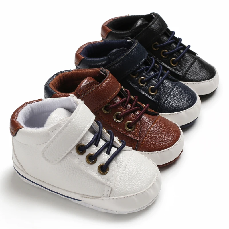 

Newborn Crib Shoes Baby Boy Casual Shoes First Walkers leather Footwear Soft Soles Breathable Fashion SHL032