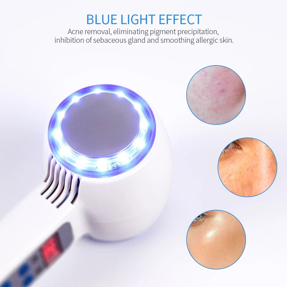 

Hot Cold Hammer LED Face Care Cryotherapy Blue Photon Acne Treatment Anti-aging Lifting Skin Rejuvenation Skin Beauty Massager