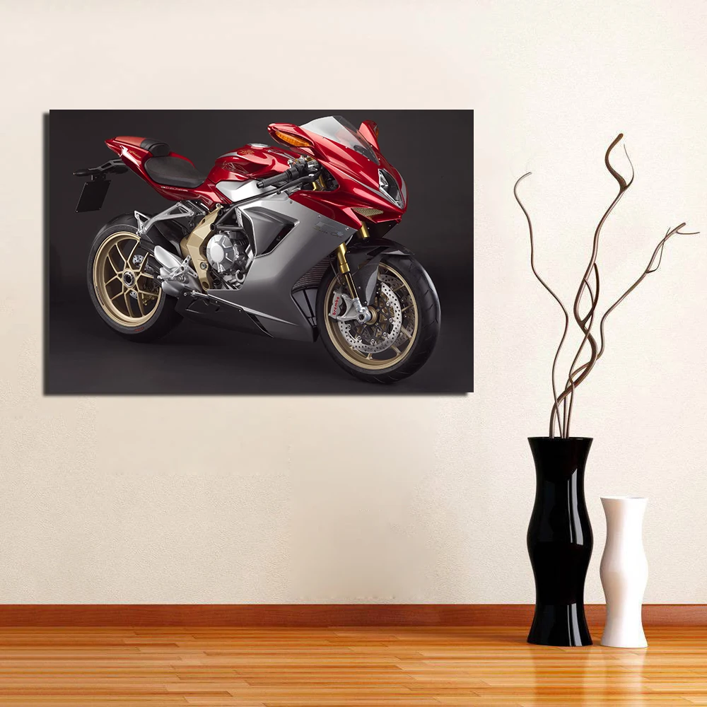 Agusta F3 Serie ORO Super Motorbike Posters Wall Art Canvas Prints Decorative Paintings for Home Decor | Дом и сад