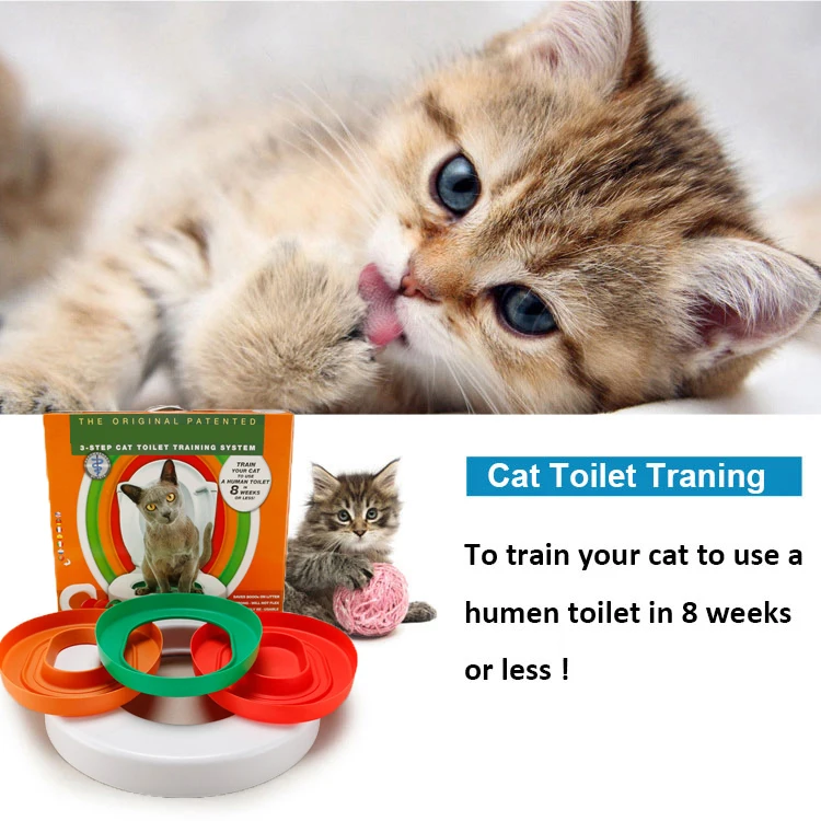 Pet Cat Обучение сиденье для унитаза Pet пластиковая коробка для туалета набор лотков Профессиональный тренажер чистый котенок здоровые кошки унитаз для людей