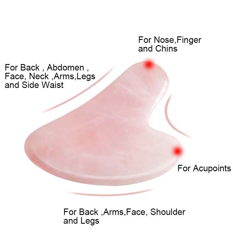 Натуральный розовый кварц/Аметист/Нефритовый камень для массажа лица гуашь