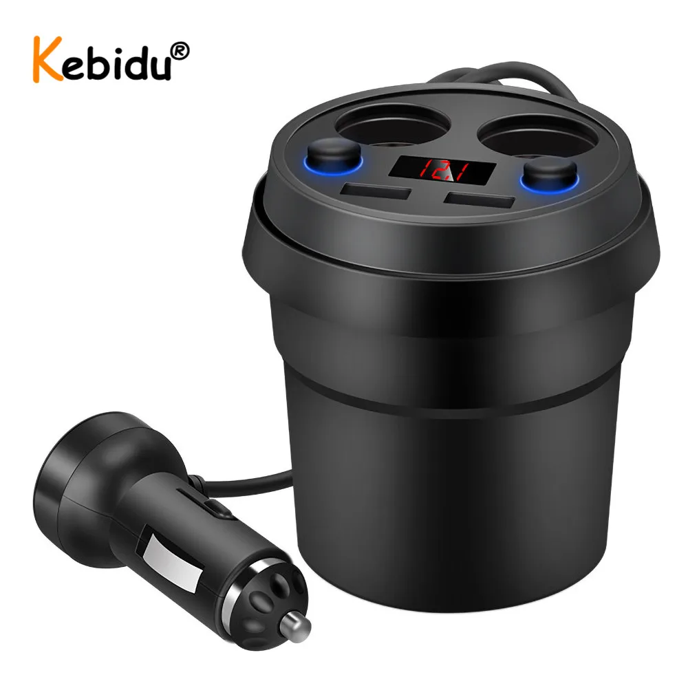 USB Автомобильное зарядное устройство светодиодный дисплей прикуриватель