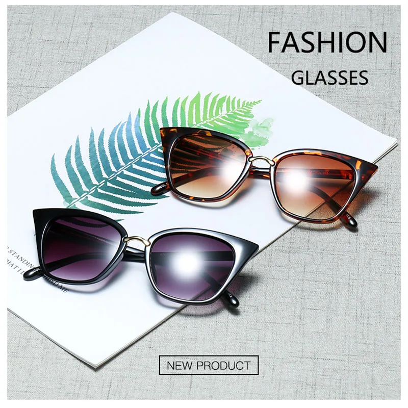 

2020 Classic Brand Designer Fashion Vintage Luxury Cat Eye Sunglasses Women Rivet Mirror Lens Sun Glasses Frame For Female UV400