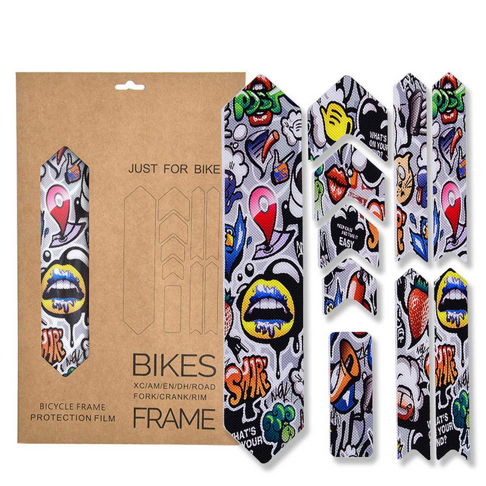 

3D Detachable Bicycle Stickers MTB Bike Frame Protection Film Bicycle DIY Thickened Anti-scratch Waterproof Cycling Protector