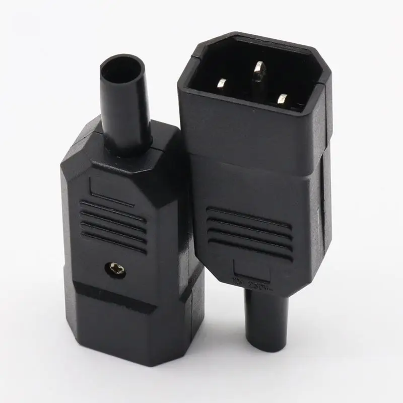 

1 шт., новинка 2017, оптовая цена, 10 А 250 В, черная штепсельная вилка IEC C13, проводной разъем питания, 3-контактный разъем переменного тока