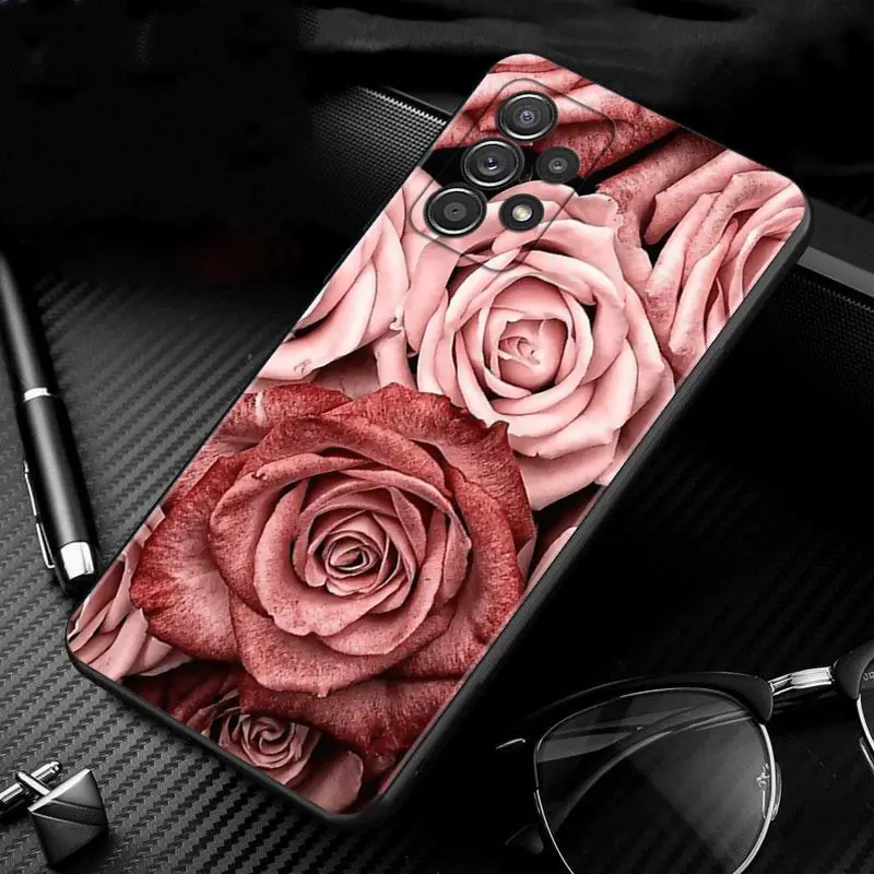 Beautiful Rose Bling Picture Case For Samsung Galaxy A51 A71 A41 A31 A11 A01 A12 A21s A52 A32 A02s A72 A22 A51 5G A02 F42 Shell images - 6