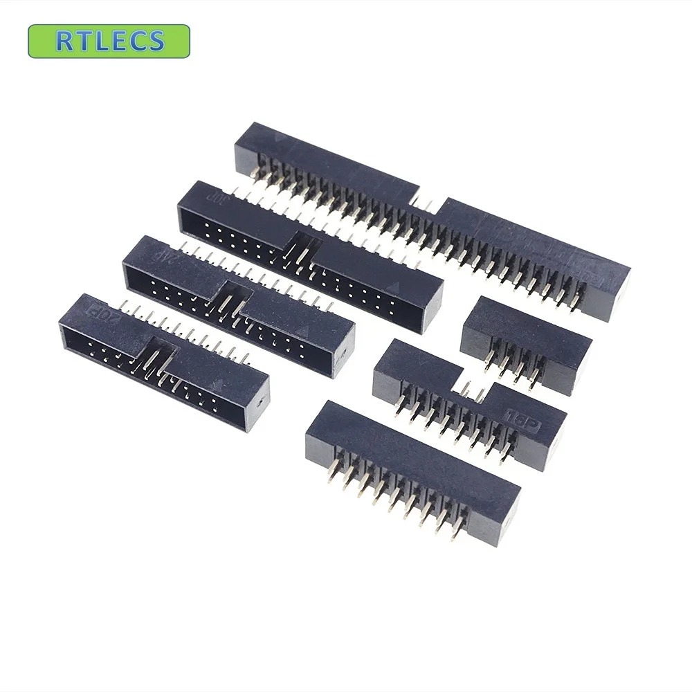 10 шт. заголовок коробки Pin 2x5P 2 0 мм Шаг наружный кожух PCB прямой IDC разъем два ряда