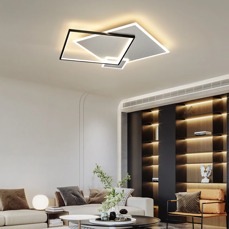 

Square DIY Modern led ceiling Chandelier for Living Room Bedroom Study Room Square Chandeliers 110V 220V Fixtures Free Shipping