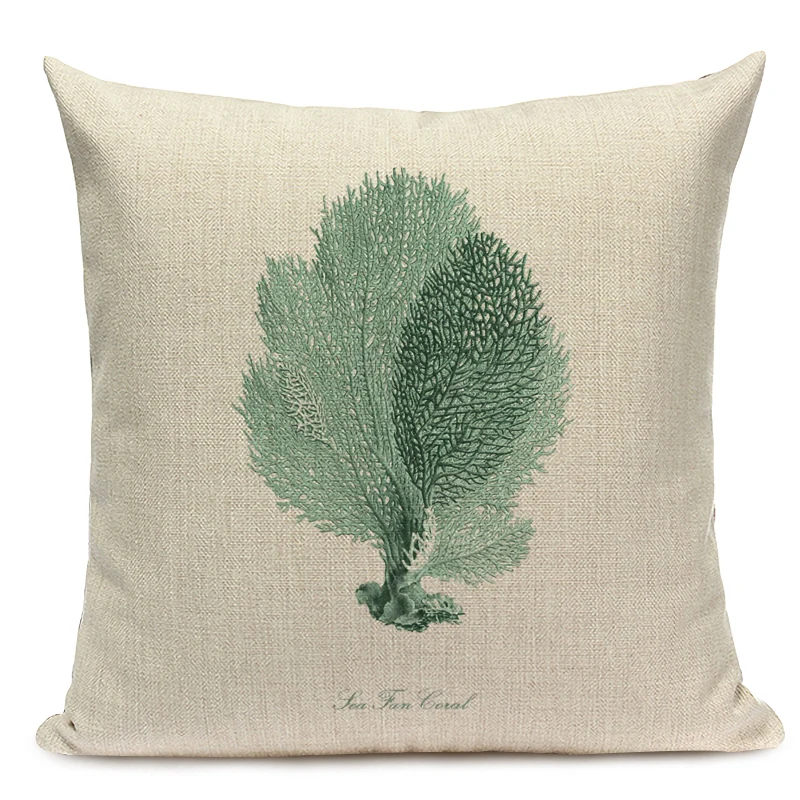 Decorative Cotton Retro Painting marine decoration Pillow Covers 45Cmx45Cm Square Replacement Printed Cushions Pillow Case