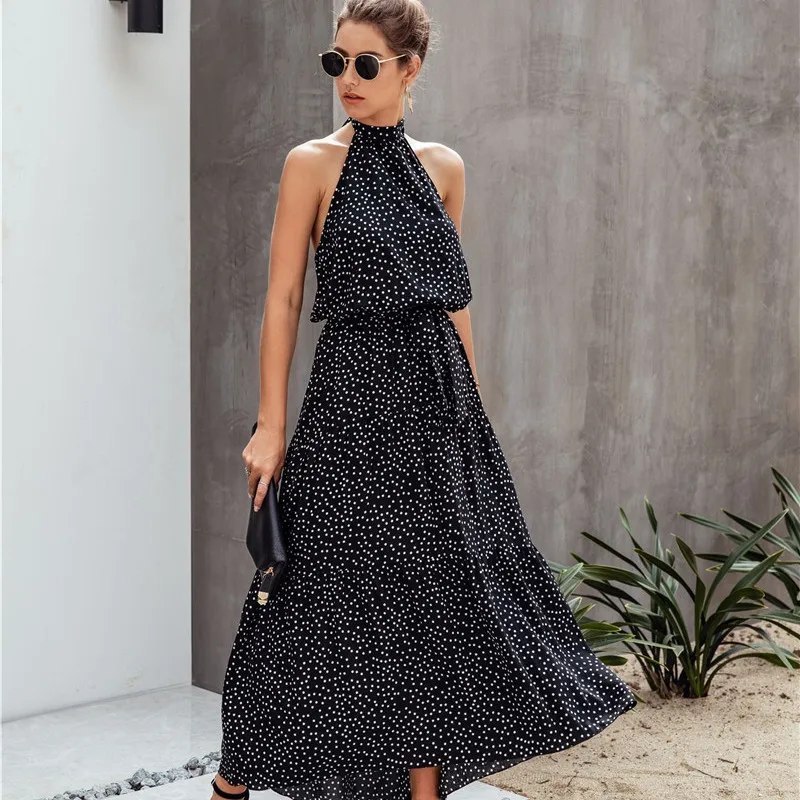 

Plus Size Elegant Women Print Maxi Dress 2020 Summer Casual Off Shoulder O-neck Slim Dress
