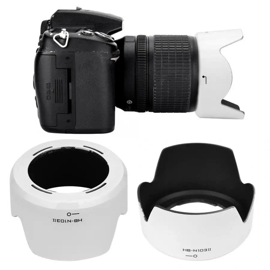HB N103II пластиковая бленда для крепления объектива камеры подходит Nikon 1 VR 10 30 мм f/3 5