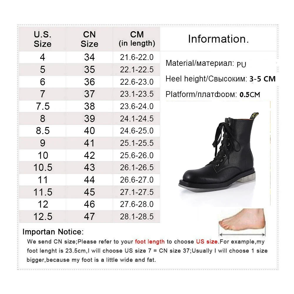 

Autumn Square Toe Ankle Boots For Women Side Zipper Bottom Leather Motorcycle Boots women botas de mujer 2020 Winter Shoes Women