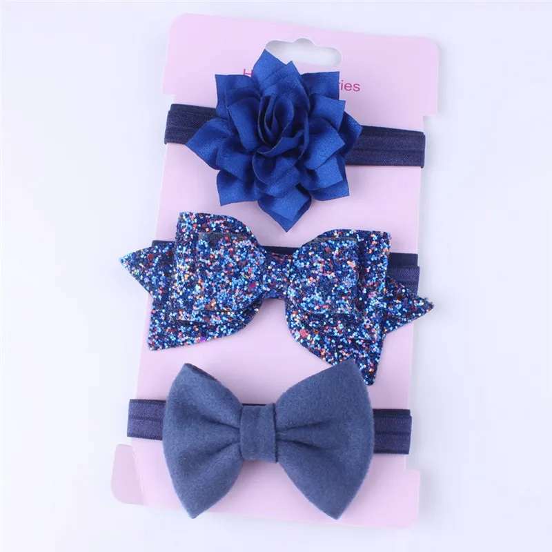 

New 3pcs/set Baby Girl Hair Headband Bows Flower Knot Hair Accessories Infant Headwear Baby Photography Accessories Newborn Gift
