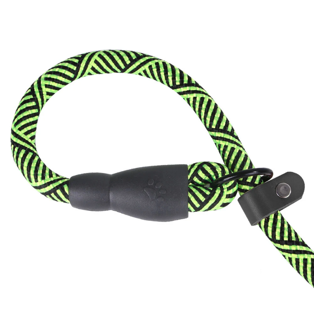 

Dog nylon traction rope pull P chain traction belt walk dog chain single traction rope pet dog collar outdoor training lead dog