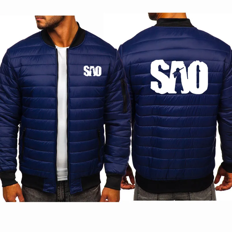 

NEW cotton Men hoodie SAO sword Art Online Printing Casual Winter Mens Jacket fleece Thicken warm Mens Hoodies Zipper Jacket