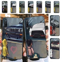 boy girl see cool sports car drift phone case for xiaomi mi 5 6 8 9 10 lite pro se mix 2s 3 f1 max2 3