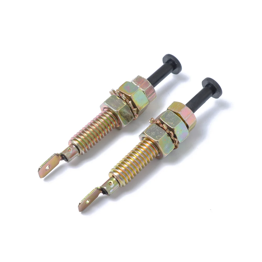 

2 Pcs Heavy-duty Truck Hood Door Car Alarm Adjustable Zinc Plating Pin Switch for Truck Car SUV (Silver)